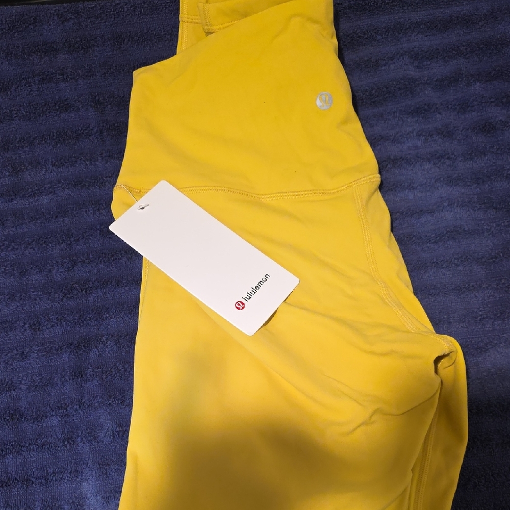 Lululemon Athletica Yellow Leggings size 8